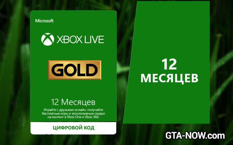 Золотой статус Xbox Live Gold 12 месяцев купить - GTA-NOW.com