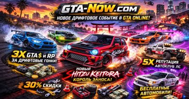 Shitzu Keitora и Машины для дрифта в GTA Online